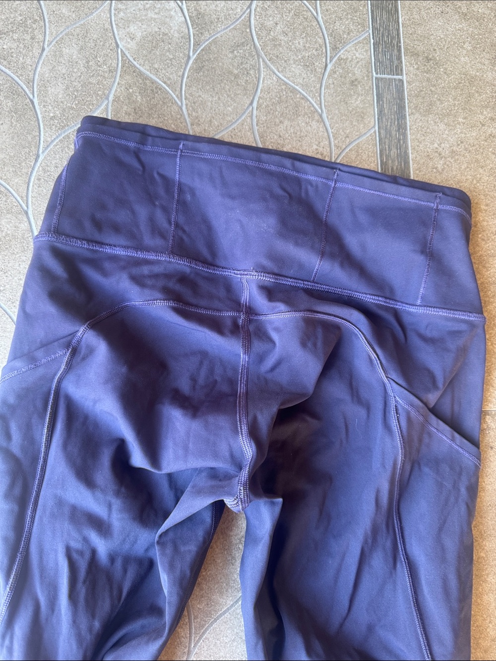 Used Lululemon Fast & Free 7/8 Tight-Nulux 25")-Black Grape-Excellent Condition. - Picture 12 of 12
